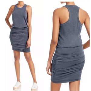 Sundry Gardien Scrunch Ruched Sleeveless midi dress